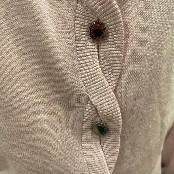 NWT WHBM $79 Cable Placket Relaxed Cardigan Heather Roccoco Sizes S & M - Picture 4 of 7